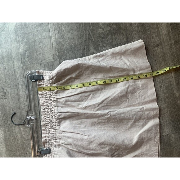 J.Crew Women's Beige Elastic Waist Lined 100% Cotton linen Mini Skirt Size 0 - Picture 8 of 10